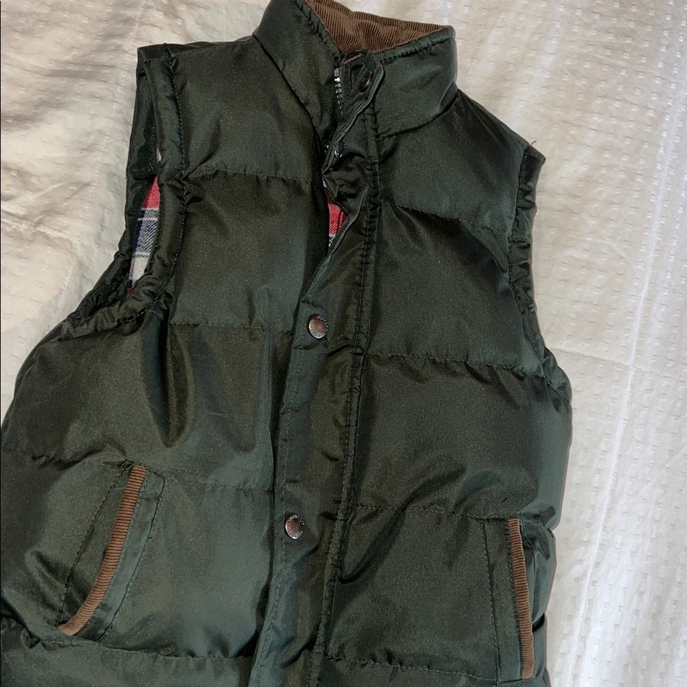 Kids Green Puffer Vest